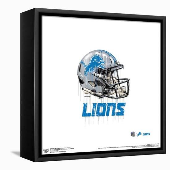 Gallery Pops NFL Detroit Lions - Drip Helmet Wall Art-Trends International-Framed Stretched Canvas
