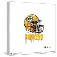 Gallery Pops NFL Green Bay Packers - Drip Helmet Wall Art-Trends International-Stretched Canvas