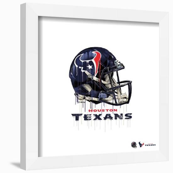 Gallery Pops NFL Houston Texans - Drip Helmet Wall Art-Trends International-Framed Gallery Pops