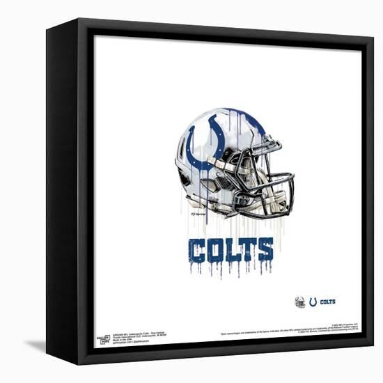 Gallery Pops NFL Indianapolis Colts - Drip Helmet Wall Art-Trends International-Framed Stretched Canvas