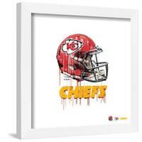 Gallery Pops NFL Kansas City Chiefs - Drip Helmet Wall Art-Trends International-Framed Gallery Pops