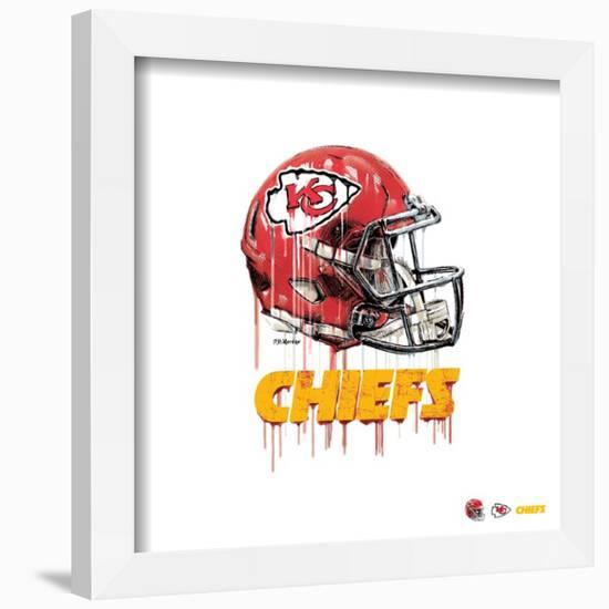 Gallery Pops NFL Kansas City Chiefs - Drip Helmet Wall Art-Trends International-Framed Gallery Pops