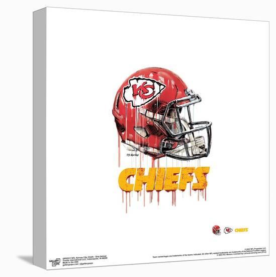 Gallery Pops NFL Kansas City Chiefs - Drip Helmet Wall Art-Trends International-Stretched Canvas