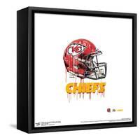 Gallery Pops NFL Kansas City Chiefs - Drip Helmet Wall Art-Trends International-Framed Stretched Canvas