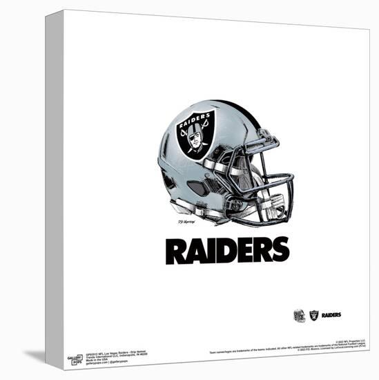 Gallery Pops NFL Las Vegas Raiders - Drip Helmet Wall Art-Trends International-Stretched Canvas