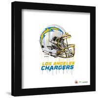 Gallery Pops NFL Los Angeles Chargers - Drip Helmet Wall Art-Trends International-Framed Gallery Pops