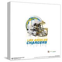 Gallery Pops NFL Los Angeles Chargers - Drip Helmet Wall Art-Trends International-Stretched Canvas
