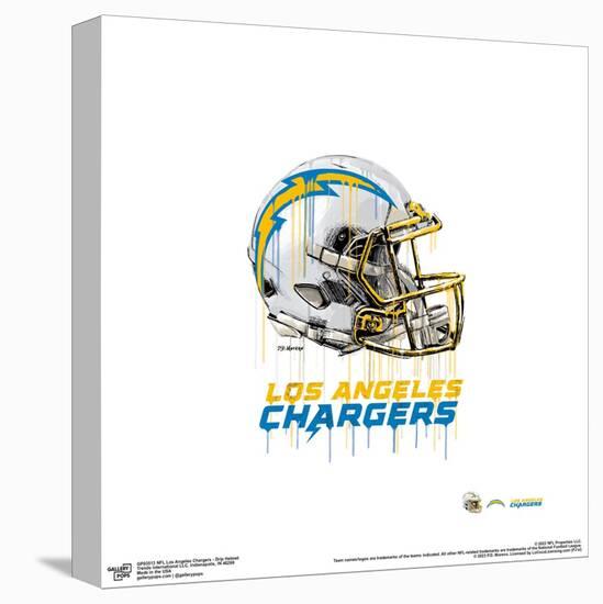 Gallery Pops NFL Los Angeles Chargers - Drip Helmet Wall Art-Trends International-Stretched Canvas