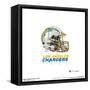Gallery Pops NFL Los Angeles Chargers - Drip Helmet Wall Art-Trends International-Framed Stretched Canvas