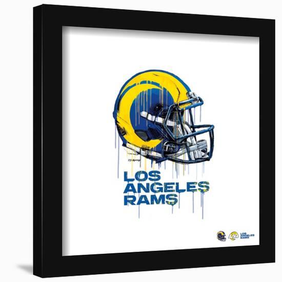 Gallery Pops NFL Los Angeles Rams - Drip Helmet Wall Art-Trends International-Framed Gallery Pops