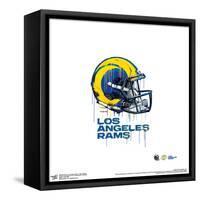 Gallery Pops NFL Los Angeles Rams - Drip Helmet Wall Art-Trends International-Framed Stretched Canvas