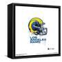 Gallery Pops NFL Los Angeles Rams - Drip Helmet Wall Art-Trends International-Framed Stretched Canvas