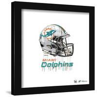 Gallery Pops NFL Miami Dolphins - Drip Helmet Wall Art-Trends International-Framed Gallery Pops