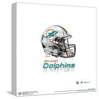 Gallery Pops NFL Miami Dolphins - Drip Helmet Wall Art-Trends International-Stretched Canvas