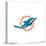 Gallery Pops NFL Miami Dolphins - Primary Mark Wall Art-Trends International-Stretched Canvas