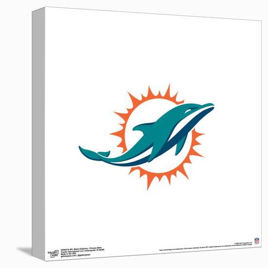 Gallery Pops NFL Miami Dolphins - Primary Mark Wall Art-Trends International-Stretched Canvas