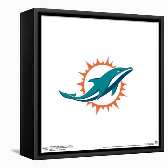 Gallery Pops NFL Miami Dolphins - Primary Mark Wall Art-Trends International-Framed Stretched Canvas