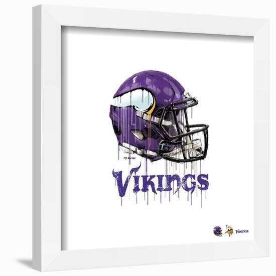 Gallery Pops NFL Minnesota Vikings - Drip Helmet Wall Art-Trends International-Framed Gallery Pops