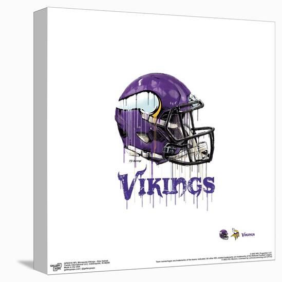 Gallery Pops NFL Minnesota Vikings - Drip Helmet Wall Art-Trends International-Stretched Canvas