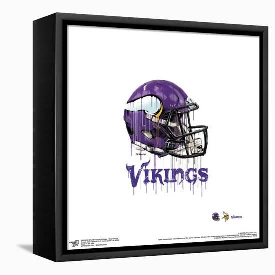 Gallery Pops NFL Minnesota Vikings - Drip Helmet Wall Art-Trends International-Framed Stretched Canvas