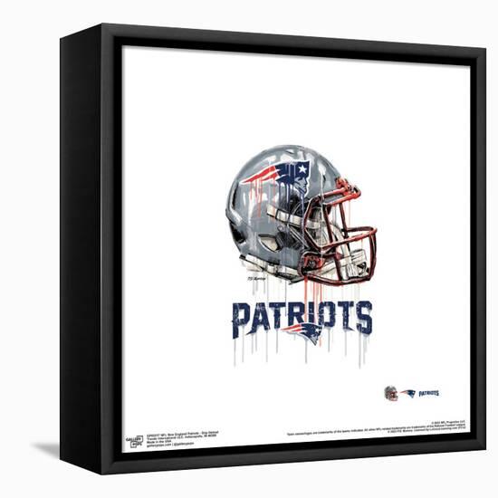 Gallery Pops NFL New England Patriots - Drip Helmet Wall Art-Trends International-Framed Stretched Canvas