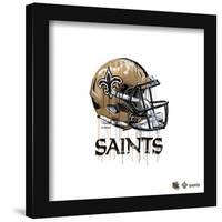 Gallery Pops NFL New Orleans Saints - Drip Helmet Wall Art-Trends International-Framed Gallery Pops