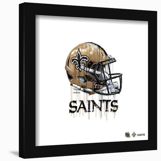 Gallery Pops NFL New Orleans Saints - Drip Helmet Wall Art-Trends International-Framed Gallery Pops