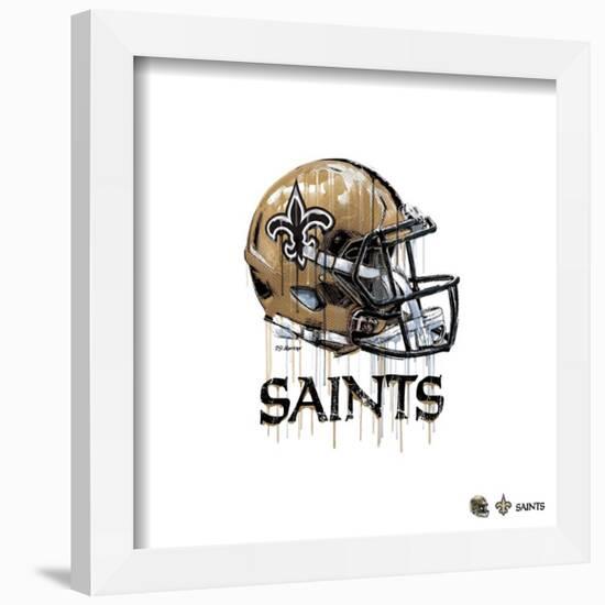 Gallery Pops NFL New Orleans Saints - Drip Helmet Wall Art-Trends International-Framed Gallery Pops