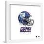 Gallery Pops NFL New York Giants - Drip Helmet Wall Art-Trends International-Framed Gallery Pops