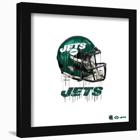 Gallery Pops NFL New York Jets - Drip Helmet Wall Art-Trends International-Framed Gallery Pops