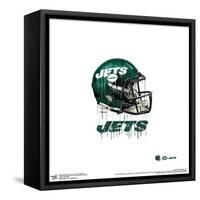 Gallery Pops NFL New York Jets - Drip Helmet Wall Art-Trends International-Framed Stretched Canvas