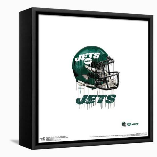 Gallery Pops NFL New York Jets - Drip Helmet Wall Art-Trends International-Framed Stretched Canvas