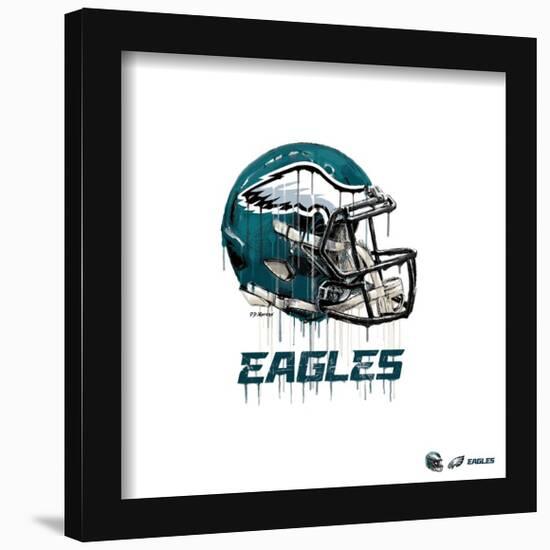 Gallery Pops NFL Philadelphia Eagles - Drip Helmet Wall Art-Trends International-Framed Gallery Pops