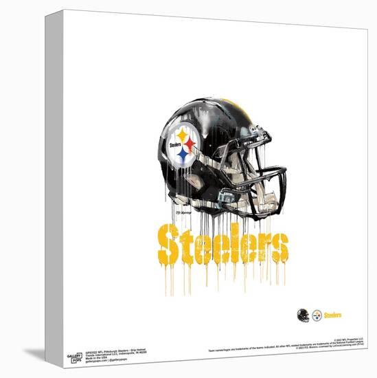 Gallery Pops NFL Pittsburgh Steelers - Drip Helmet Wall Art-Trends International-Stretched Canvas