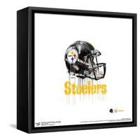Gallery Pops NFL Pittsburgh Steelers - Drip Helmet Wall Art-Trends International-Framed Stretched Canvas