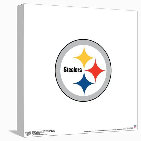 Gallery Pops NFL Pittsburgh Steelers - Primary Mark Wall Art-Trends International-Stretched Canvas