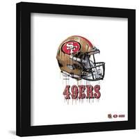 Gallery Pops NFL San Francisco 49ers - Drip Helmet Wall Art-Trends International-Framed Gallery Pops