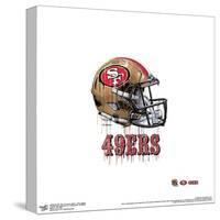 Gallery Pops NFL San Francisco 49ers - Drip Helmet Wall Art-Trends International-Stretched Canvas