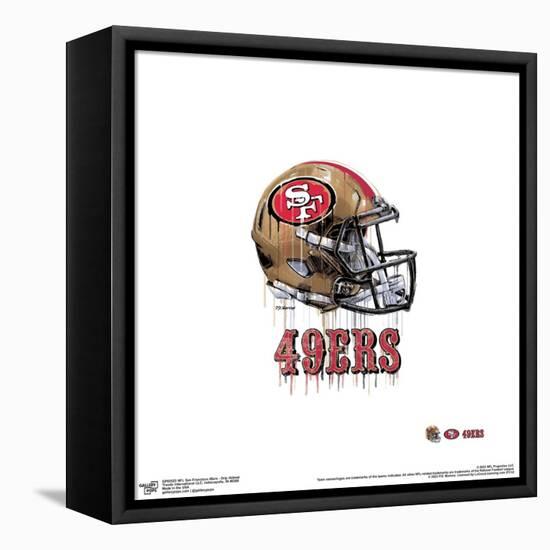 Gallery Pops NFL San Francisco 49ers - Drip Helmet Wall Art-Trends International-Framed Stretched Canvas