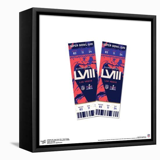 Gallery Pops NFL Super Bowl LVIII - Ticket Collage Wall Art-Trends International-Framed Stretched Canvas