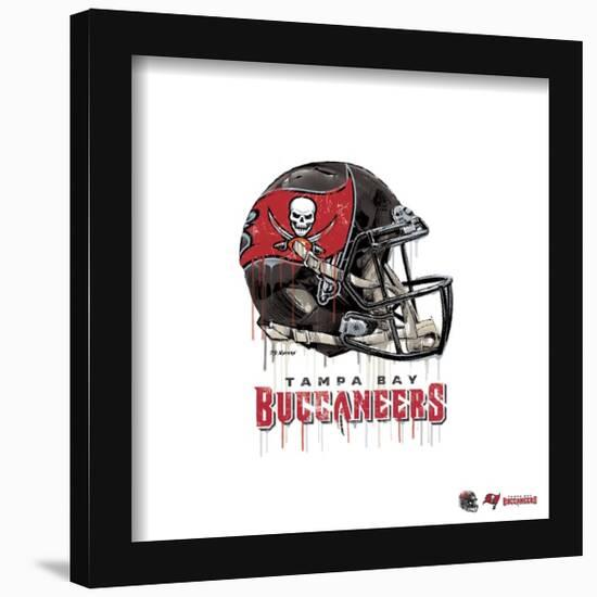 Gallery Pops NFL Tampa Bay Buccaneers - Drip Helmet Wall Art-Trends International-Framed Gallery Pops