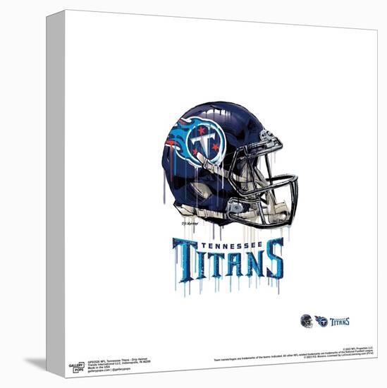 Gallery Pops NFL Tennessee Titans - Drip Helmet Wall Art-Trends International-Stretched Canvas