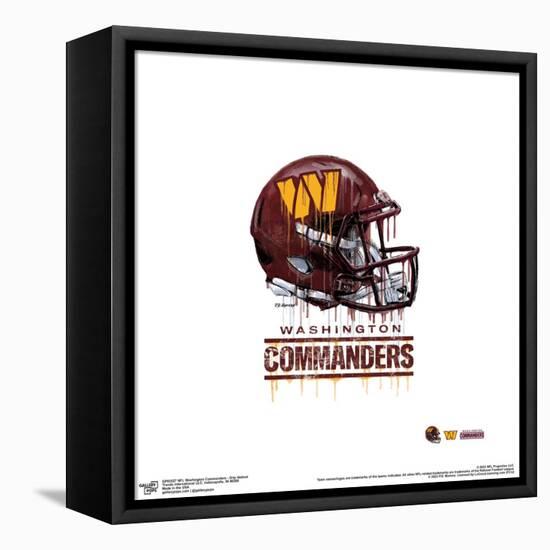 Gallery Pops NFL Washington Commanders - Drip Helmet Wall Art-Trends International-Framed Stretched Canvas