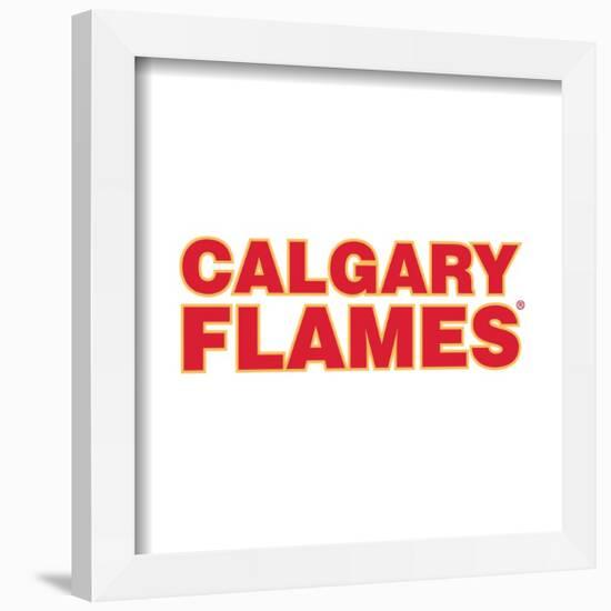 Gallery Pops NHL Calgary Flames - Wordmark Wall Art-Trends International-Framed Gallery Pops