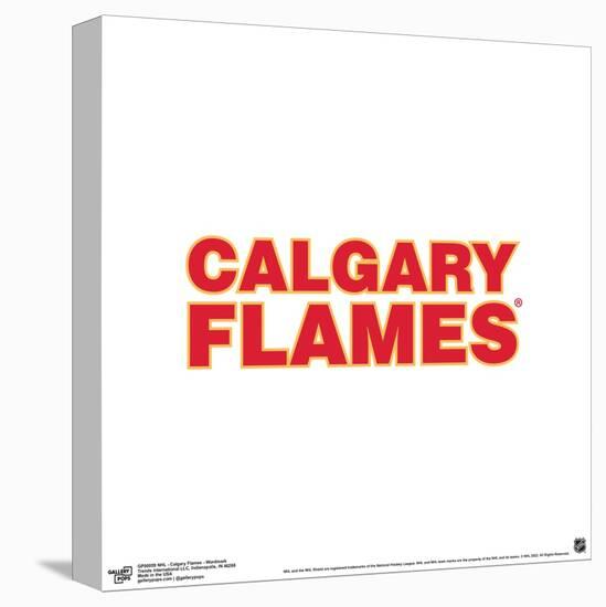 Gallery Pops NHL Calgary Flames - Wordmark Wall Art-Trends International-Stretched Canvas