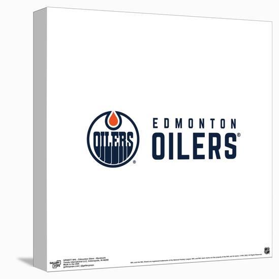 Gallery Pops NHL Edmonton Oilers - Wordmark Wall Art-Trends International-Stretched Canvas