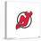 Gallery Pops NHL New Jersey Devils - Primary Logo Mark Wall Art-Trends International-Stretched Canvas