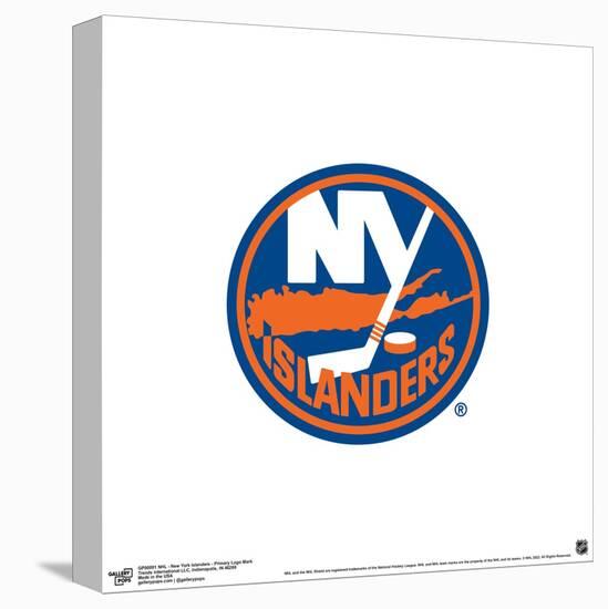 Gallery Pops NHL New York Islanders - Primary Logo Mark Wall Art-Trends International-Stretched Canvas