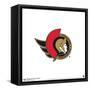 Gallery Pops NHL Ottawa Senators - Primary Logo Mark Wall Art-Trends International-Framed Stretched Canvas