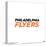 Gallery Pops NHL Philadelphia Flyers - Wordmark Wall Art-Trends International-Stretched Canvas